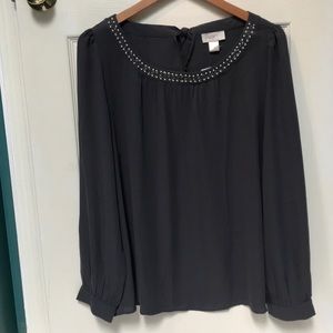 NWT Charcoal Woven Blouse